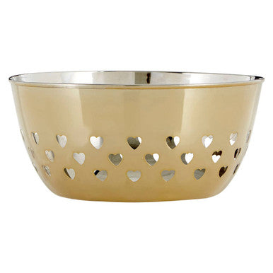 Hearts Design Gold Bowl