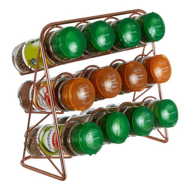 Copper Finish 12 Jar Spice Rack