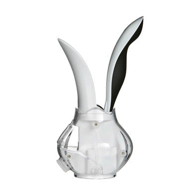 White and Clear One-Handed Salt and Pepper Mill