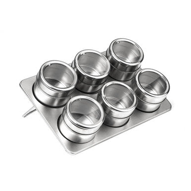 Magnetic Spice Jars with Oblong Tray