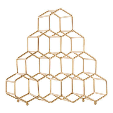 10 Bottle Gold Finish Spice Rack