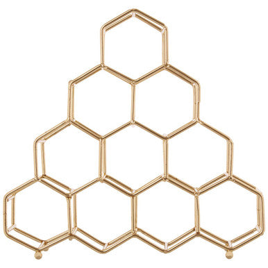 10 Bottle Gold Finish Spice Rack