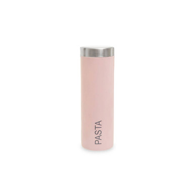 Soft Pink Enamel Pasta Canister