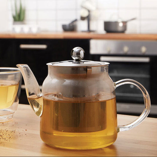 650ml Borosilicate Glass Teapot with Stainless Steel Strainer