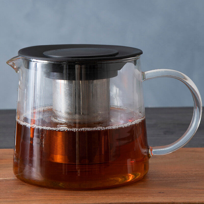 1200ml Heat Resistant Glass Teapot with Deep Stainless Strainer