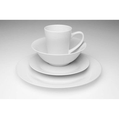 16 Piece White Porcelain Dinner Set