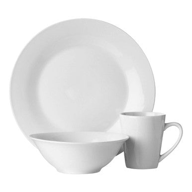 12 Piece White Porcelain Dinner Set