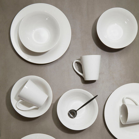 12 Piece White Porcelain Dinner Set
