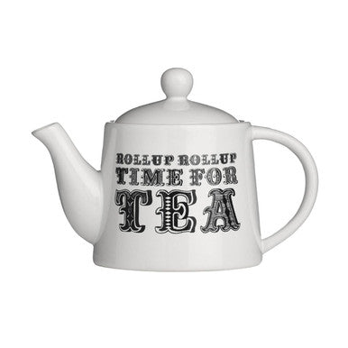 White Teapot with Comfort Handle and Easy-Lift Lid