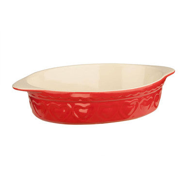 Red Oval Baking Dish 1400ml