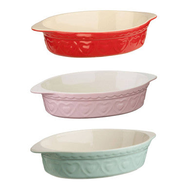 Red Oval Baking Dish 1400ml