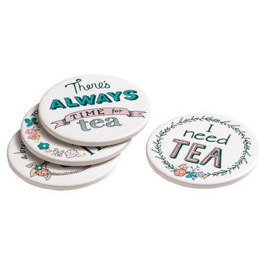 Set of 4 Playful Message Coasters