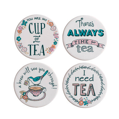 Set of 4 Playful Message Coasters