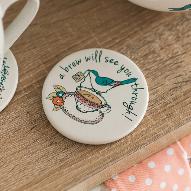 Set of 4 Playful Message Coasters