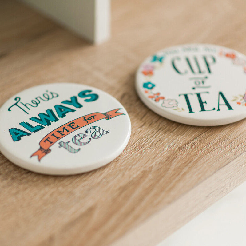 Set of 4 Playful Message Coasters