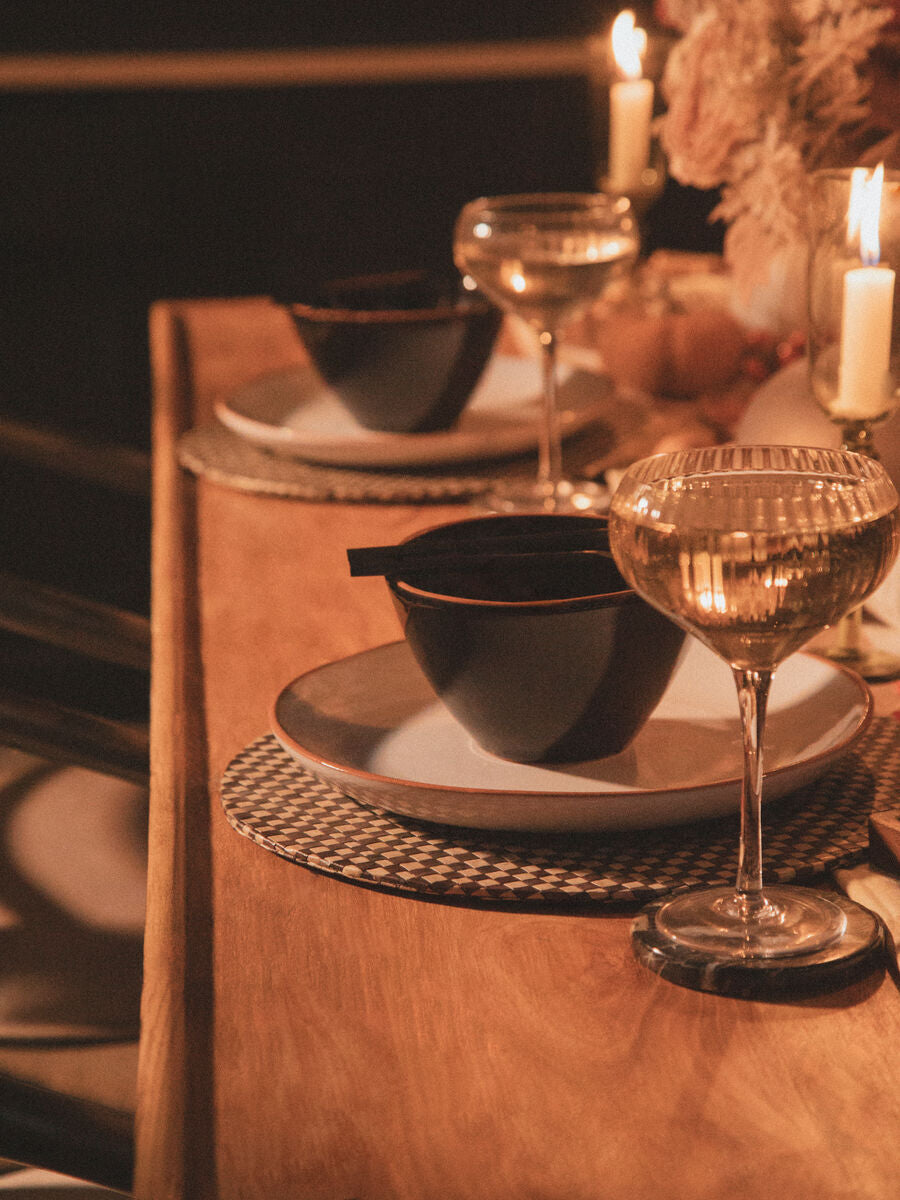 Terracotta White Glazed Dinner Plate | Calisto
