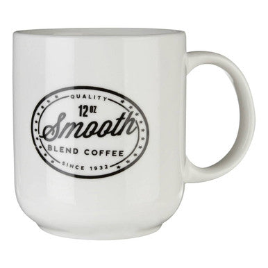 White Coffee Mug with Coffee Graphic