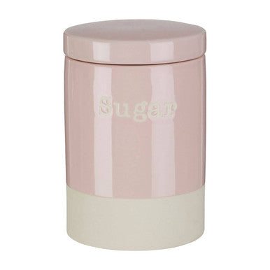 Pink Two-Tone Sugar Canister with Silicone Seal Lid