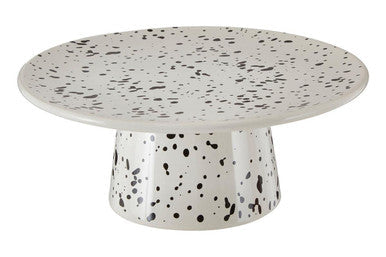 Black and White Speckled Cake Stand