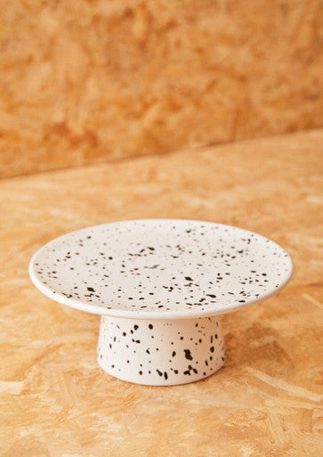 Black and White Speckled Cake Stand