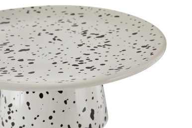Black and White Speckled Cake Stand