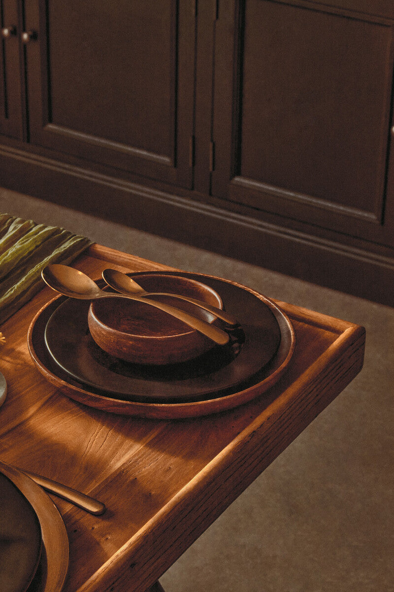 Black Pasta Bowl with Wide Rim