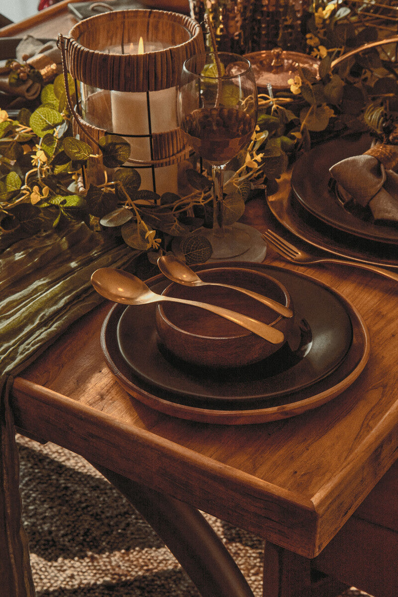 Black Pasta Bowl with Wide Rim