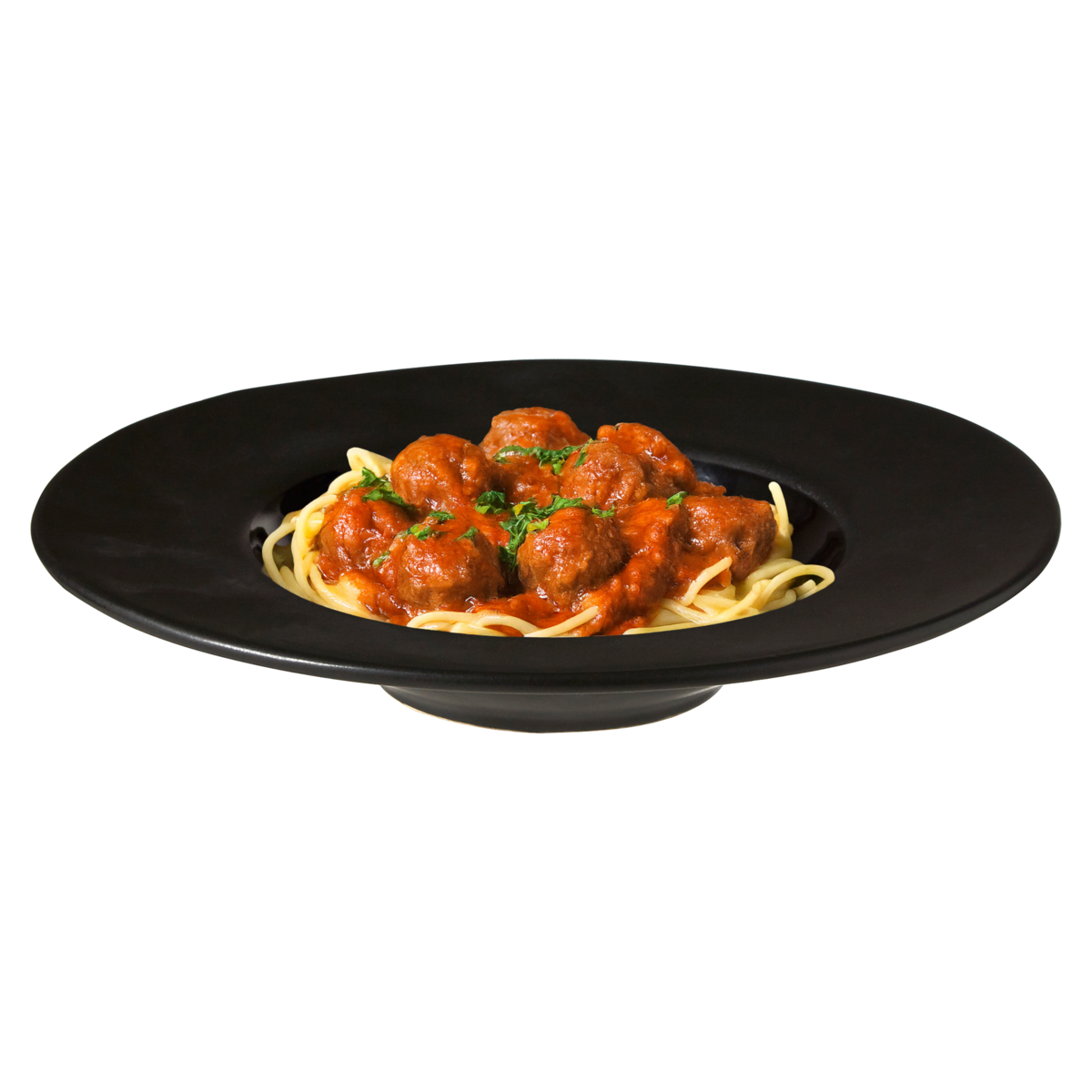 Black Pasta Bowl with Wide Rim