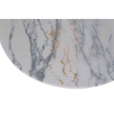 Marble Effect Soup Bowl with Gold Accent