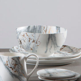 Marble Effect Salad Bowl