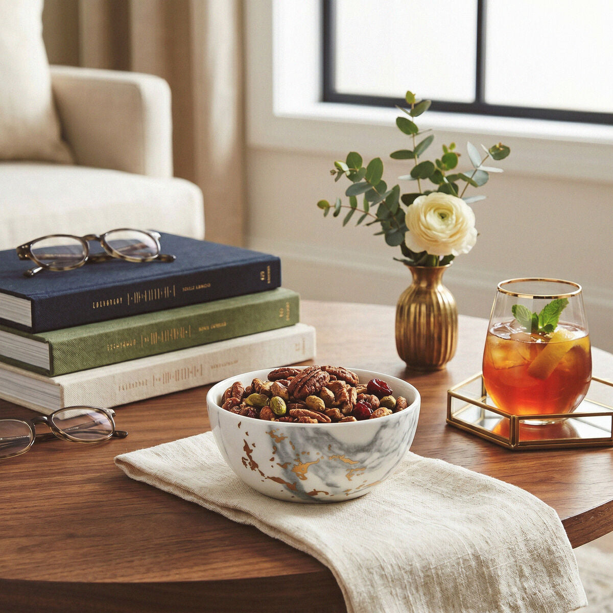 Marble Effect Snack Bowl