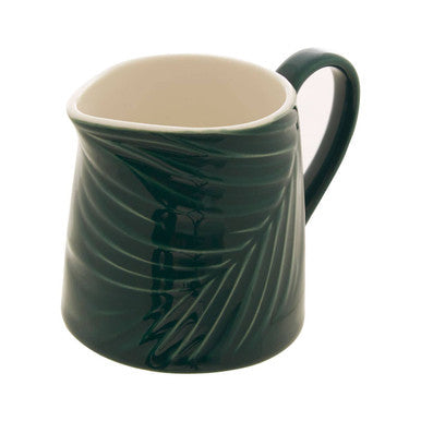 Green Porcelain Milk Jug with Palm Leaf