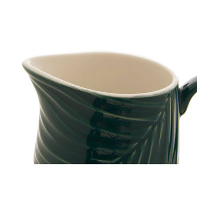Green Porcelain Milk Jug with Palm Leaf