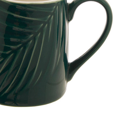 Green Porcelain Milk Jug with Palm Leaf