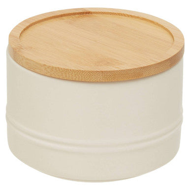 Cream Small Stoneware Canister