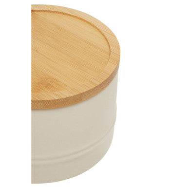 Cream Small Stoneware Canister