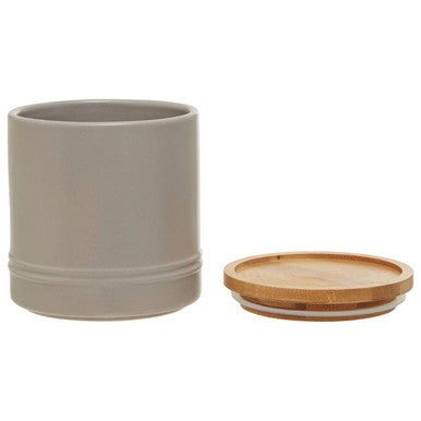 Grey Medium Stoneware Canister