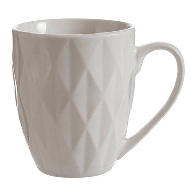 16 Piece White Embossed Dinner Set