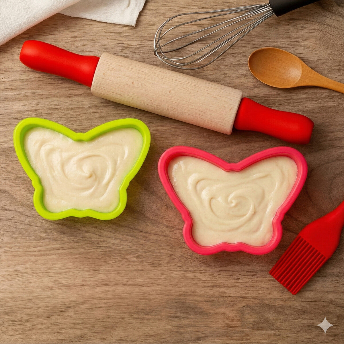 Set of Two Silicone Butterfly Cake Moulds