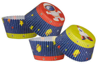 40 Piece Large Space Print Cupcake Cases