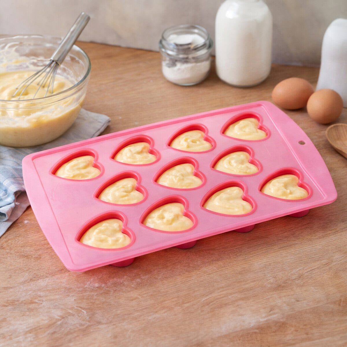11 Heart Shapes Red Ice Cube Tray