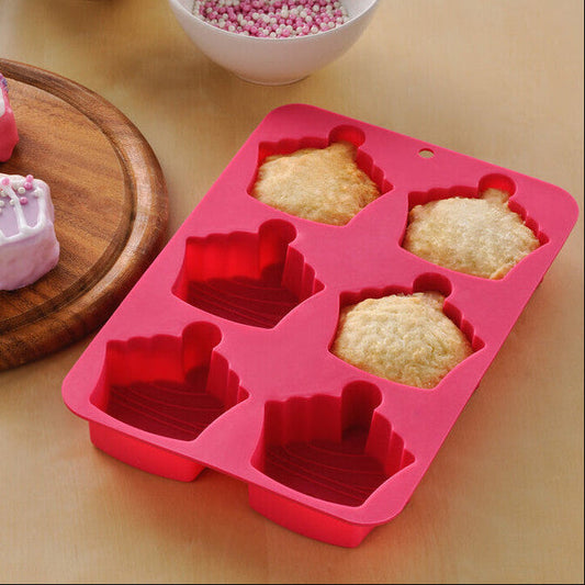 3 Piece Hot Pink Cupcake Baking Set