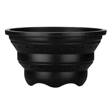 Black Silicone Colander and Food Steamer
