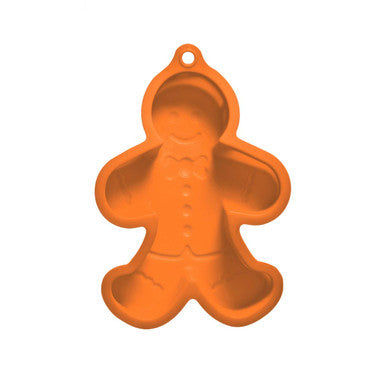 Gingerbread Man Orange Silicone Cake Mould