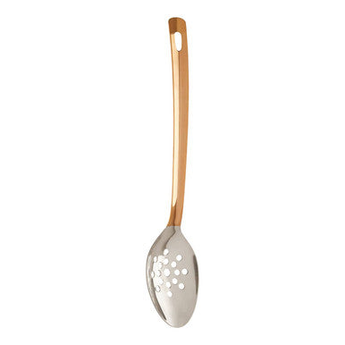 Stainless Steel Slotted Spoon with Copper Finish Handle