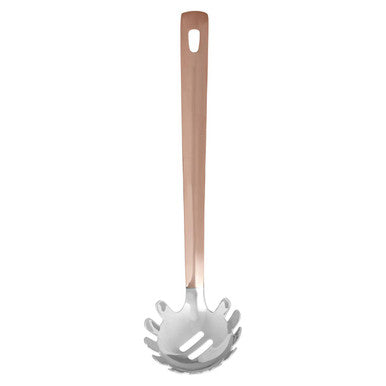 Stainless Steel Spaghetti Spoon with Copper Finish Handle