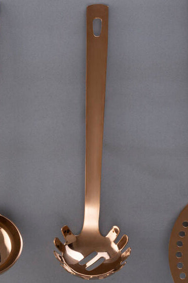 Rose Gold Finish Stainless Steel Spaghetti Spoon