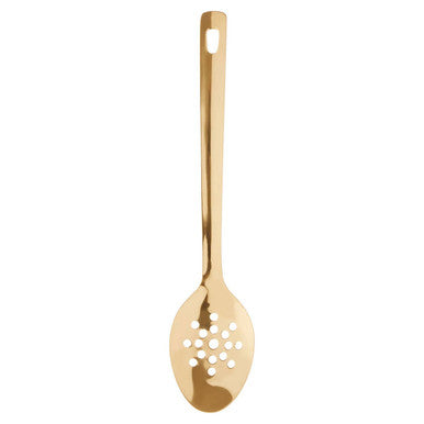 Gold Finish Stainless Steel Slotted Spoon
