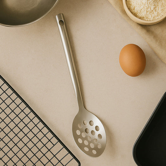 Stainless Steel Shiny Finish Slotted Spoon