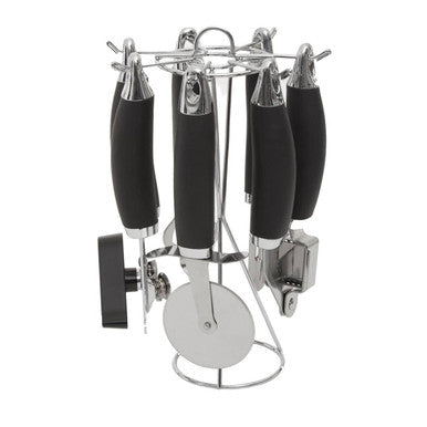 Five Piece Kitchen Gadget Set with Rotating Stand